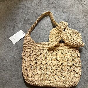 Target Tan Woven Tote Bag